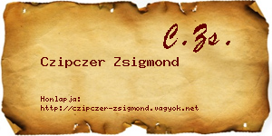 Czipczer Zsigmond névjegykártya