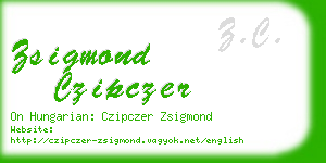 zsigmond czipczer business card